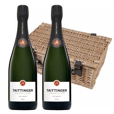 Taittinger Brut Champagne 75cl Twin Hamper (2x75cl)
